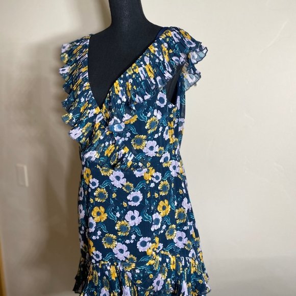REVOLVE Ruffle Floral Mini Dress Light it Up TALULAH LA MAISON SZ XXL NWT!! - Picture 8 of 14